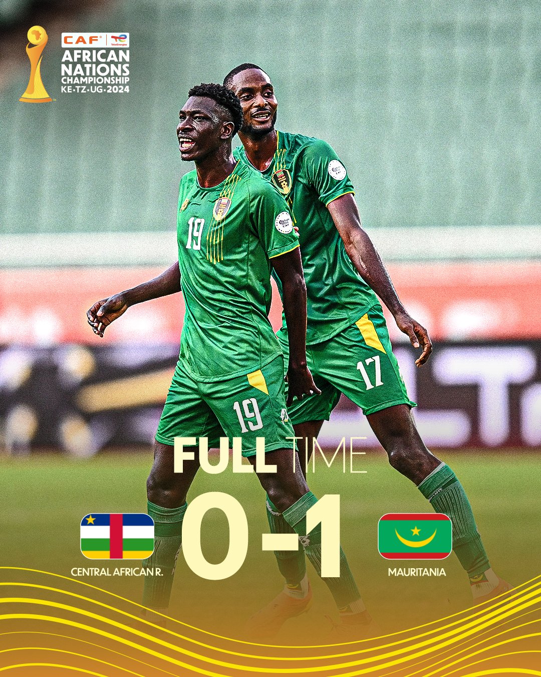 <strong>نتيجة مباراة موريتانيا وأفريقيا الوسطى في أمم إفريقيا للمحليين</strong>