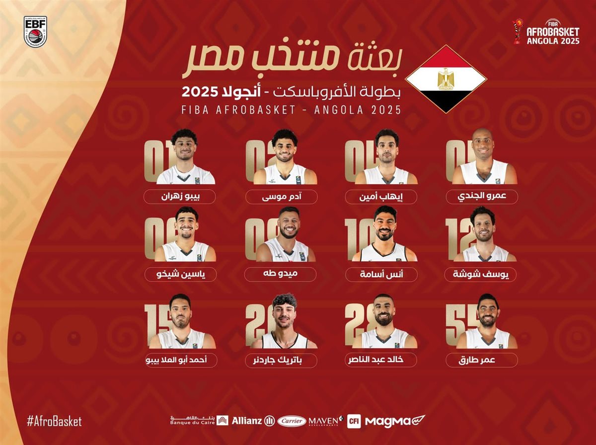 <strong>قائمة منتخب مصر لخوض بطولة الأفروباسكت 2025</strong>