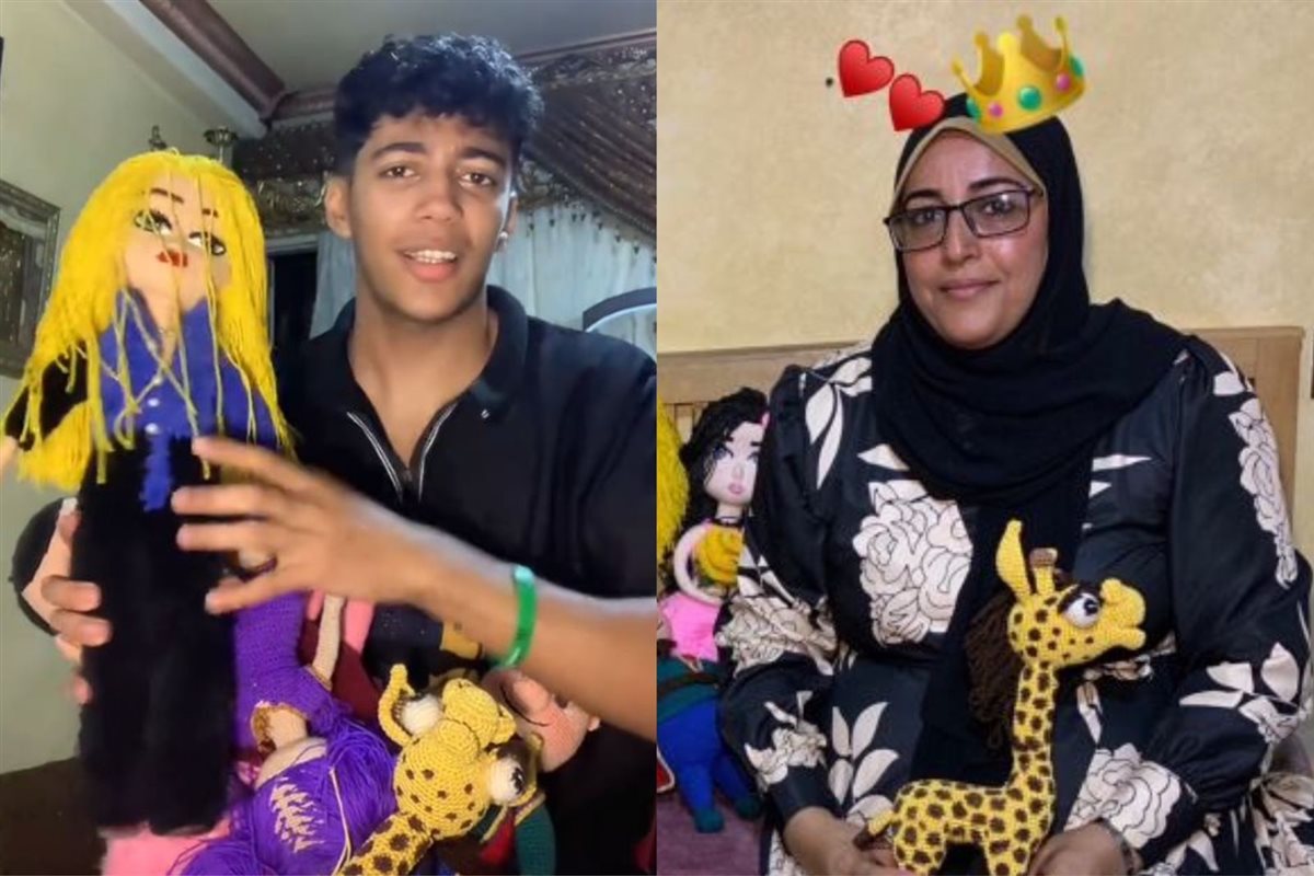 أحمد ووالدته 