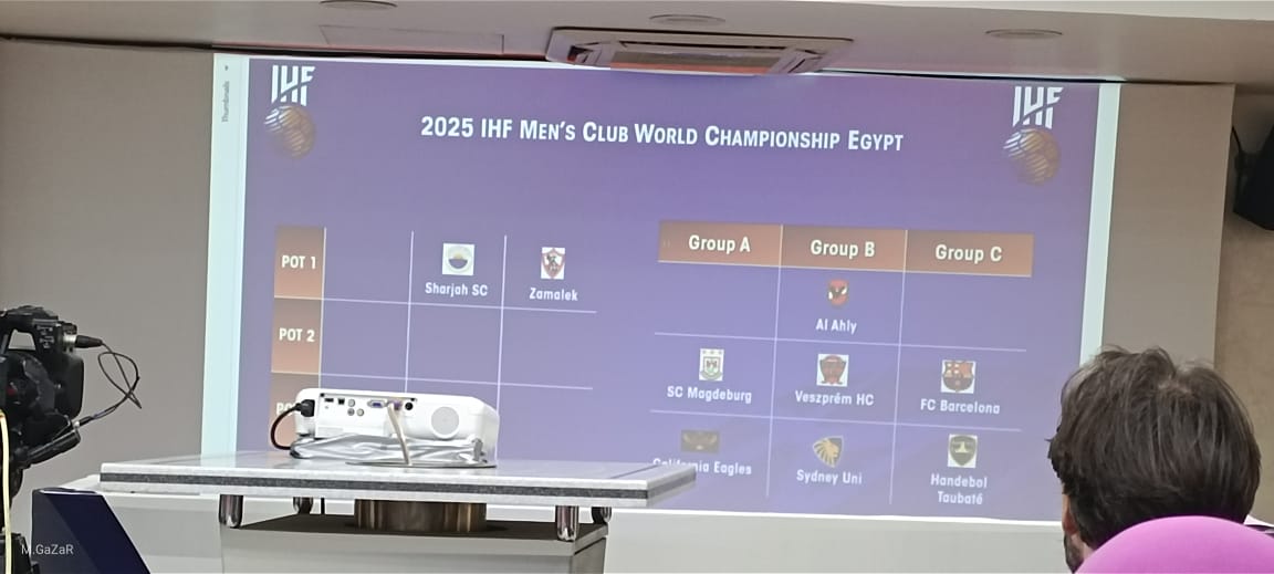 <strong>الأهلي يختار المجموعة الثانية رفقة فيزبريم المجري وسيدني الأسترالي في مونديال اليد للأندية</strong>