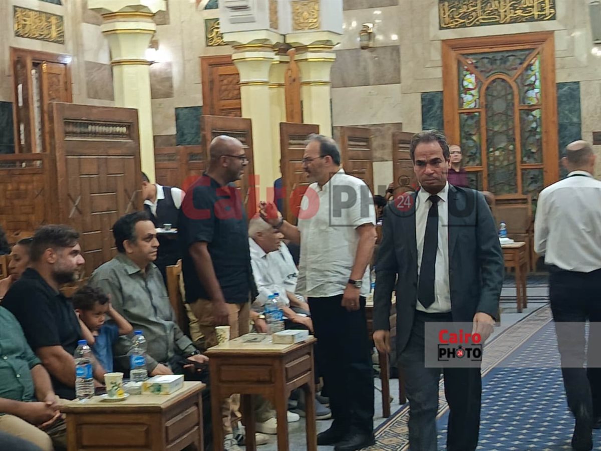 أحمد المسلماني في عزاء صنع الله إبراهيم