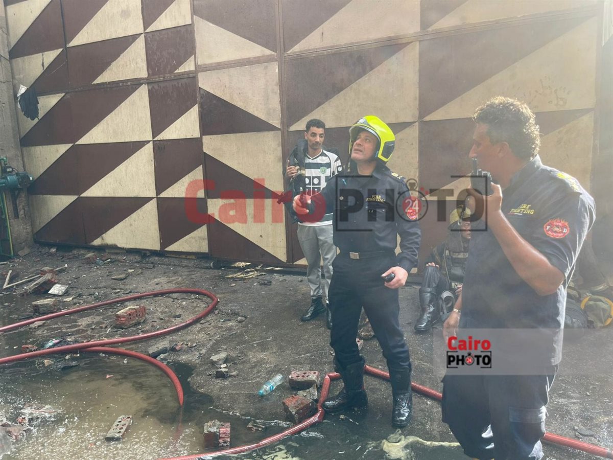 حريق مخزن محولات كهربائية ببولاق