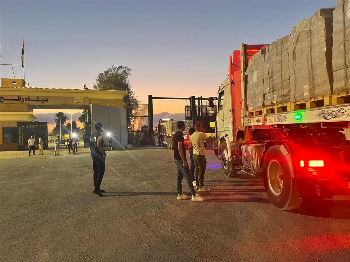 الهلال الأحمر المصري يدفع نحو 2300 طن مساعدات غذائية