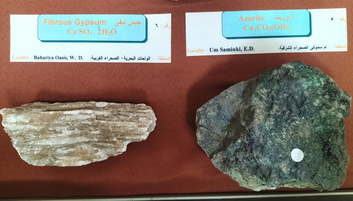 فاترينة نادرة للأحجار الجيولوجية