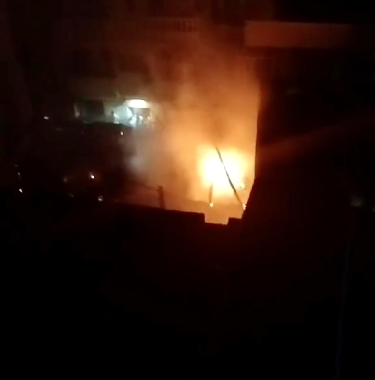 الحريق الهائل بمنطقة الكرنك بالأقصر