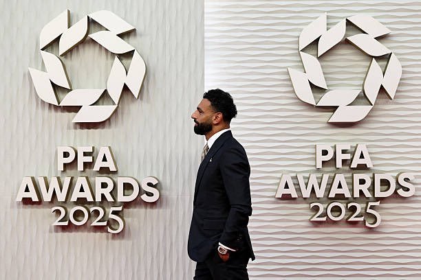 محمد صلاح خلال وصوله حفل  توزيع جوائز رابطة اللاعبين المحترفين