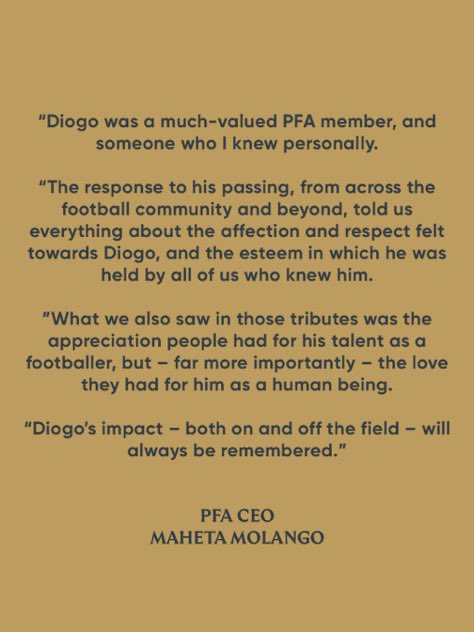 رسالة رئيس رابطة اللاعبين المحترفين الإنجليزية