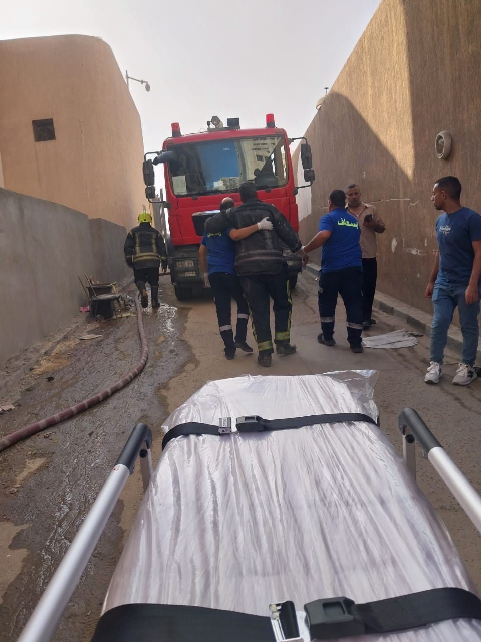 إصابة 3 من رجال الحماية المدنية في حريق بمركز إعداد القادة بمدينة نصر