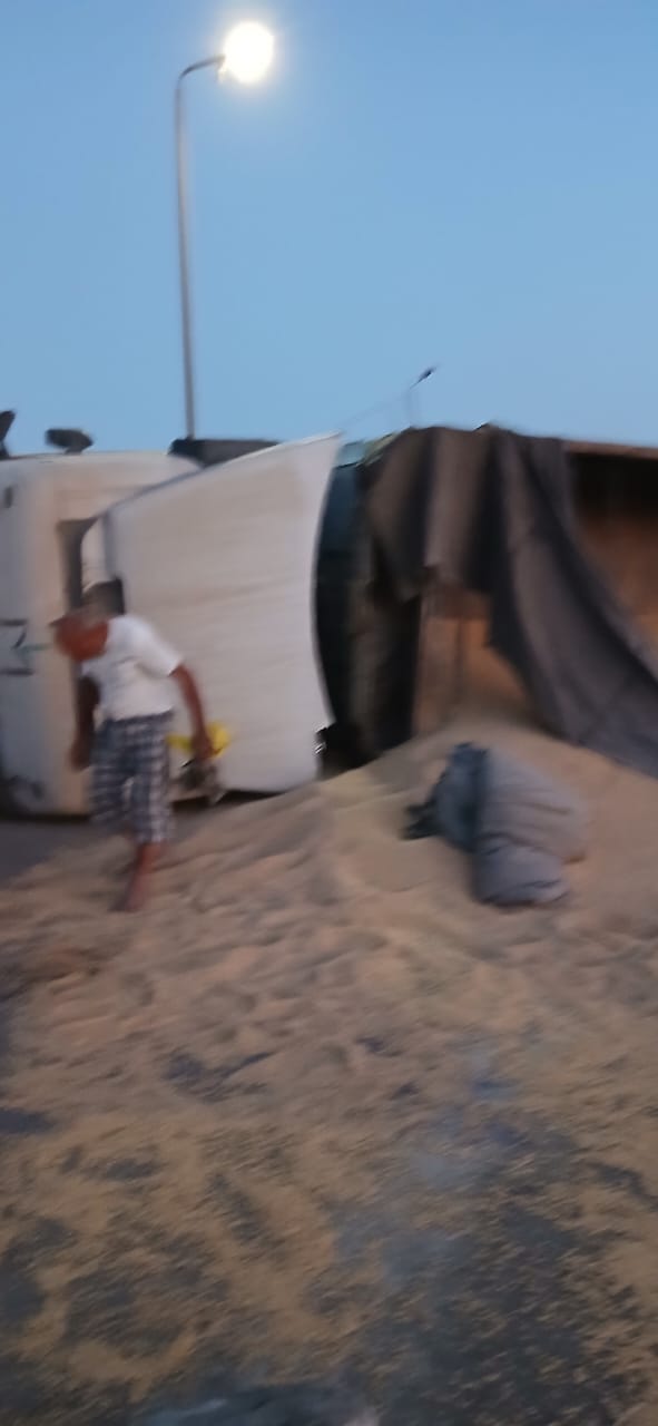 انقلاب سيارة نقل 