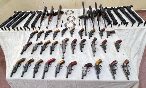 الأسلحة المضبوطة