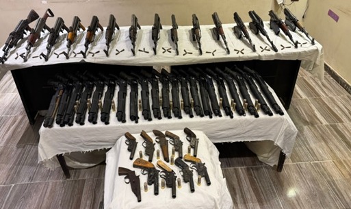 الأسلحة المضبوطة