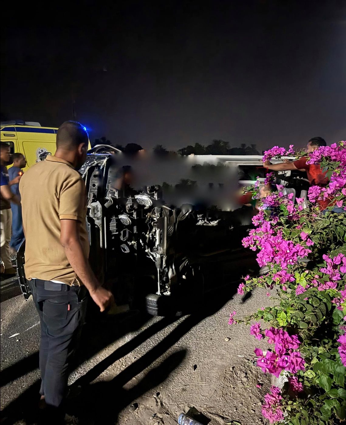 إنقلاب ميكروباص بالأقصر