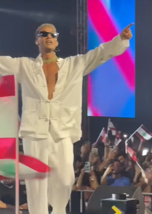 محمد رمضان من حفله بدولة لبنان