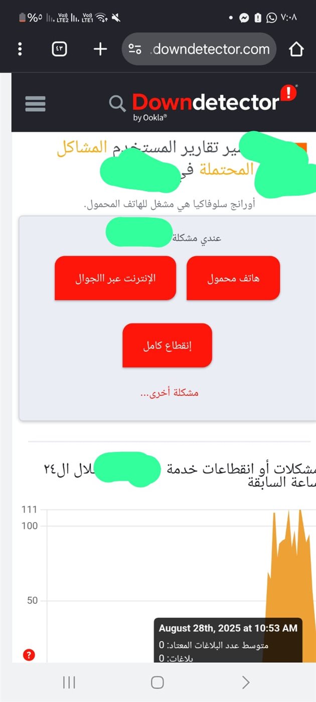 شكاوى من عطل 