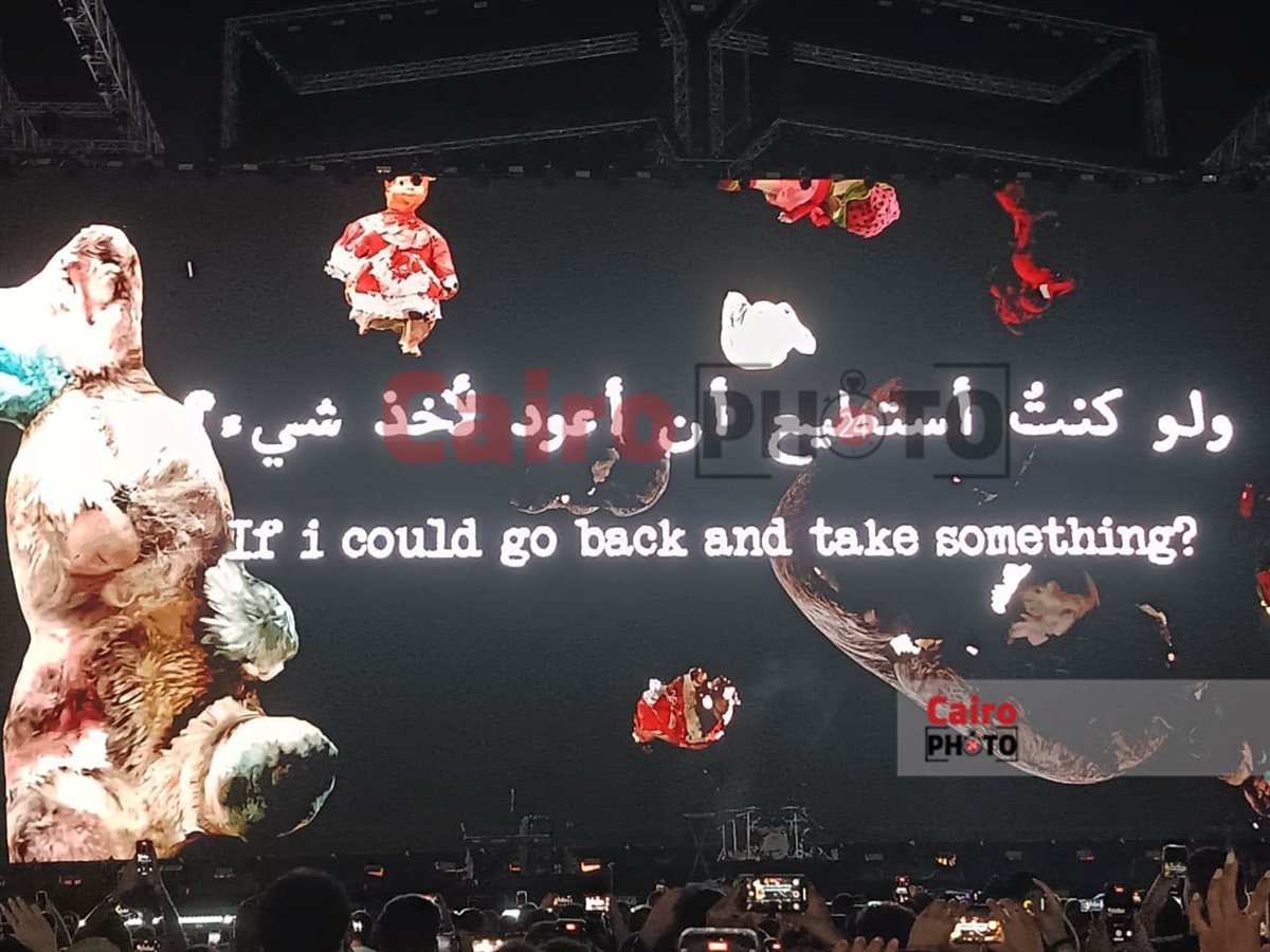 <strong>فرقة كايروكي تعرض صور لشهداء غزة في حفلها بمهرجان العلمين</strong>