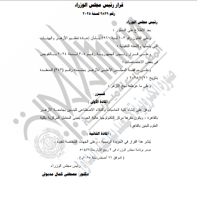 نص القرار الصادر