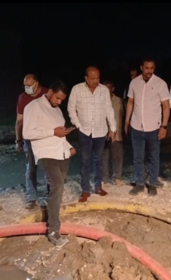 كسر ماسورة صرف صحى بالحبيل