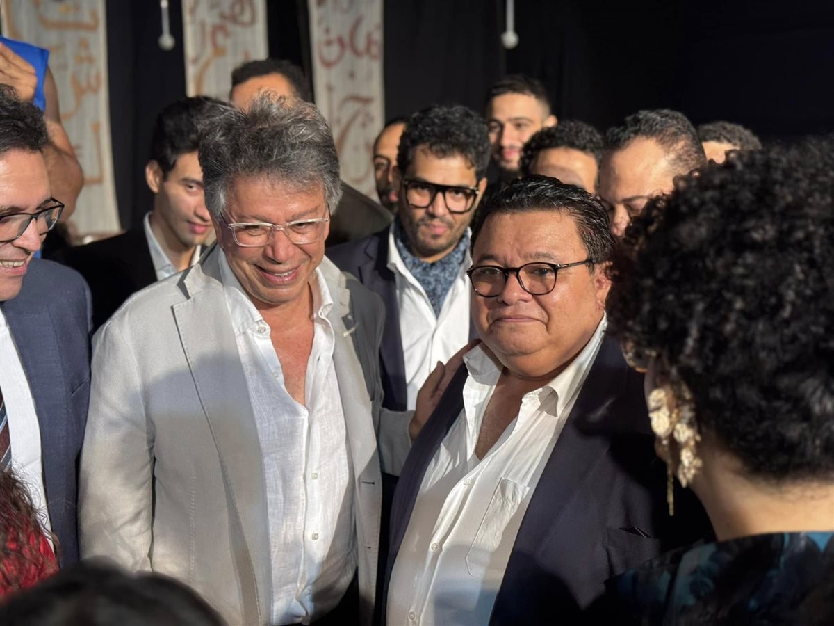 لقطات من حضور وزير الثقافة مسرحية حواديت لـ خالد جلال