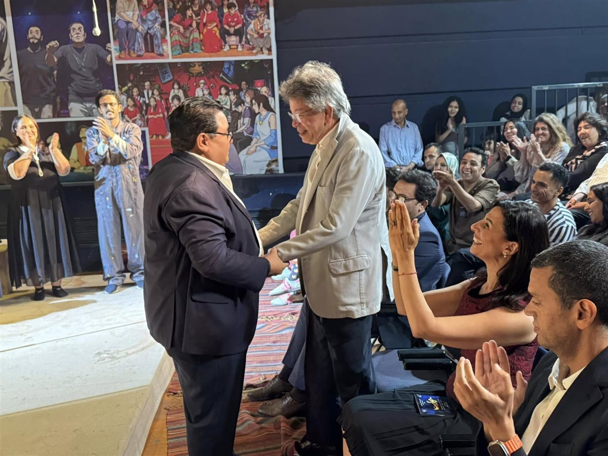 لقطات من حضور وزير الثقافة مسرحية حواديت لـ خالد جلال