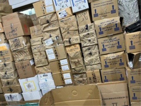 ضبط 1،250 مليون قرص أدوية مجهولة المصدر بداخل مخزن في القاهرة