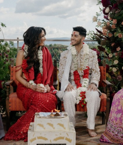 حفل زفاف مينا مسعود وإميلي شاه