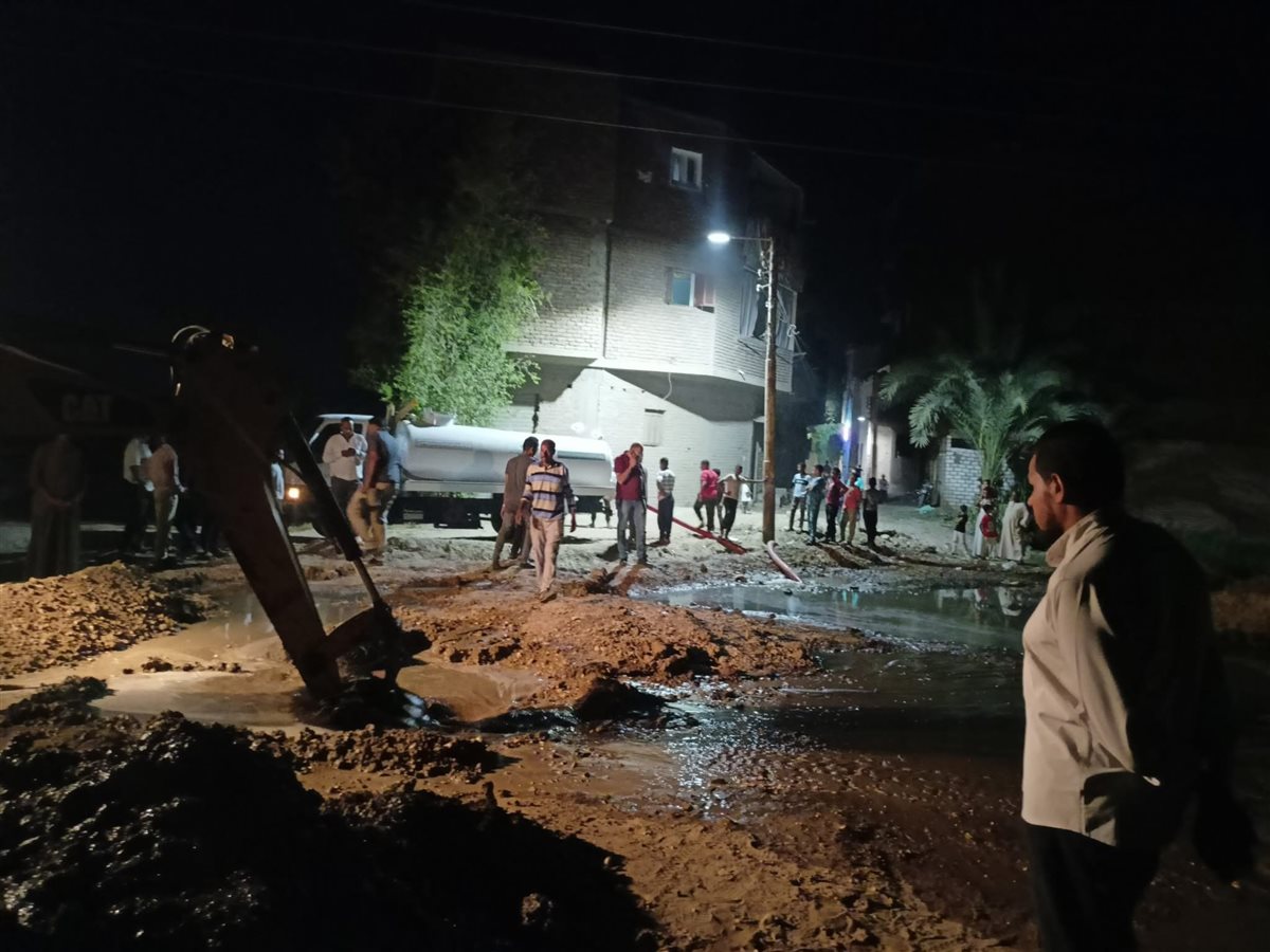 كسر ماسورة صرف بالحبيل