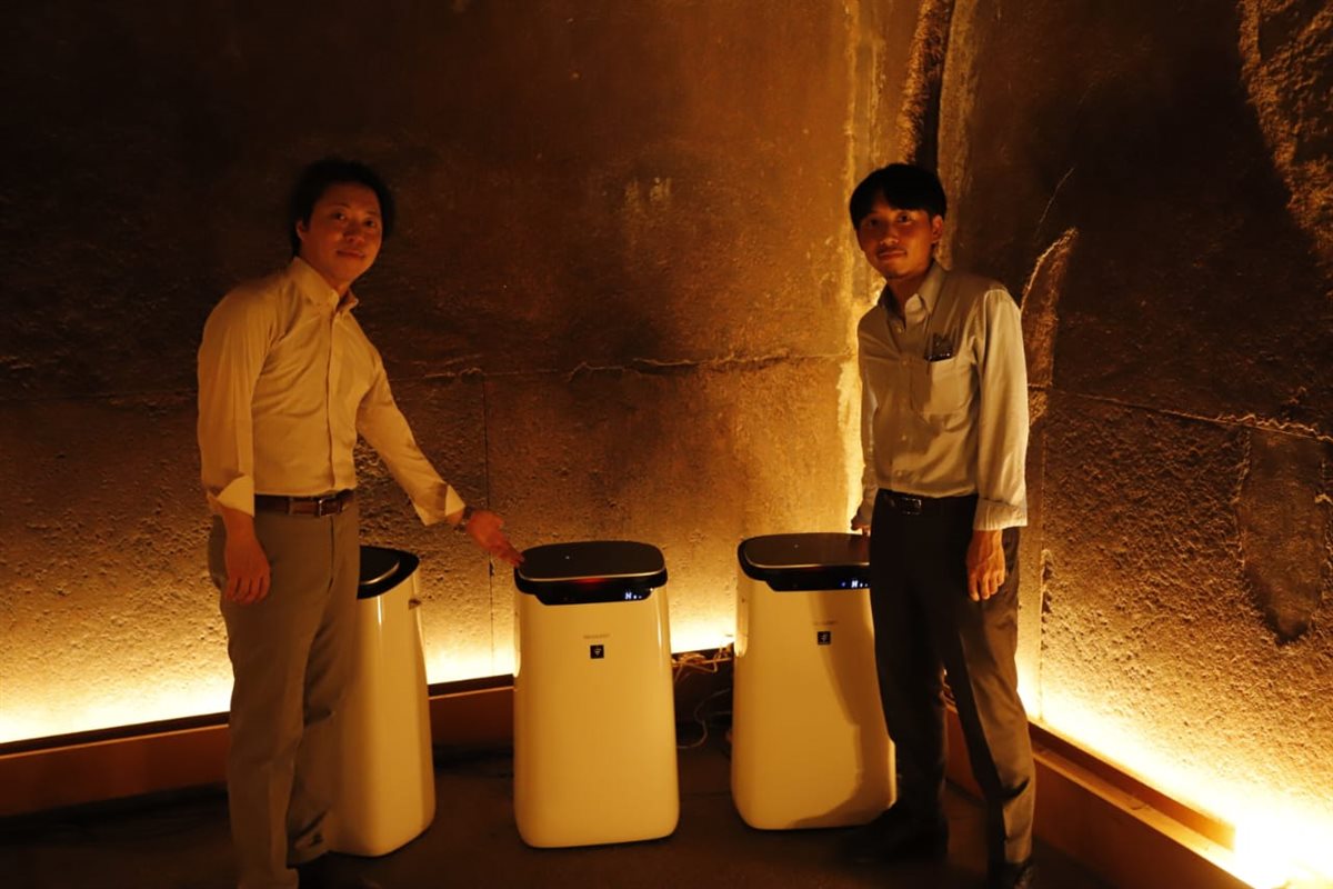 تركيب أجهزة تنقية الهواء بتقنية البلازما كلاستر داخل هرم الملك خوفو