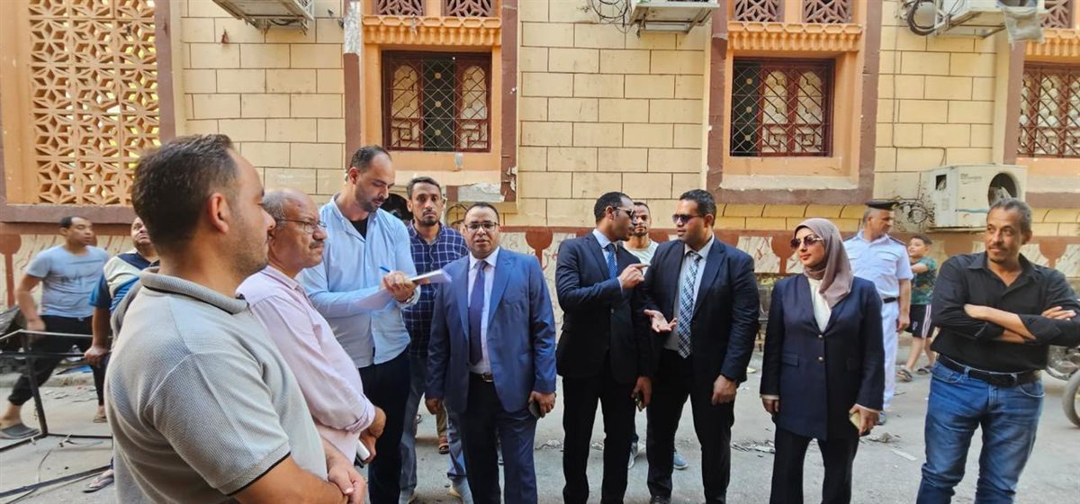 النيابة الإدارية تعاين موقع حريق