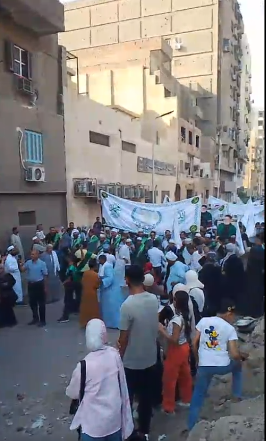 انطلاق موكب الطرق الصوفية للاحتفال بالمولد النبوي