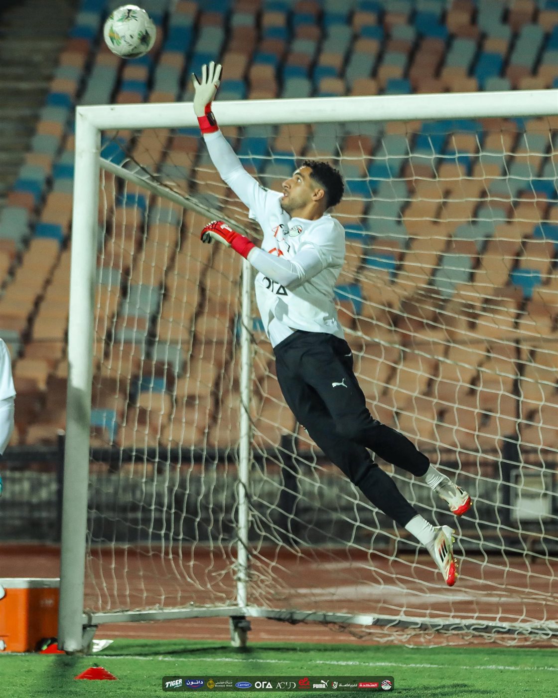 مصطفى شوبير في مران منتخب مصر