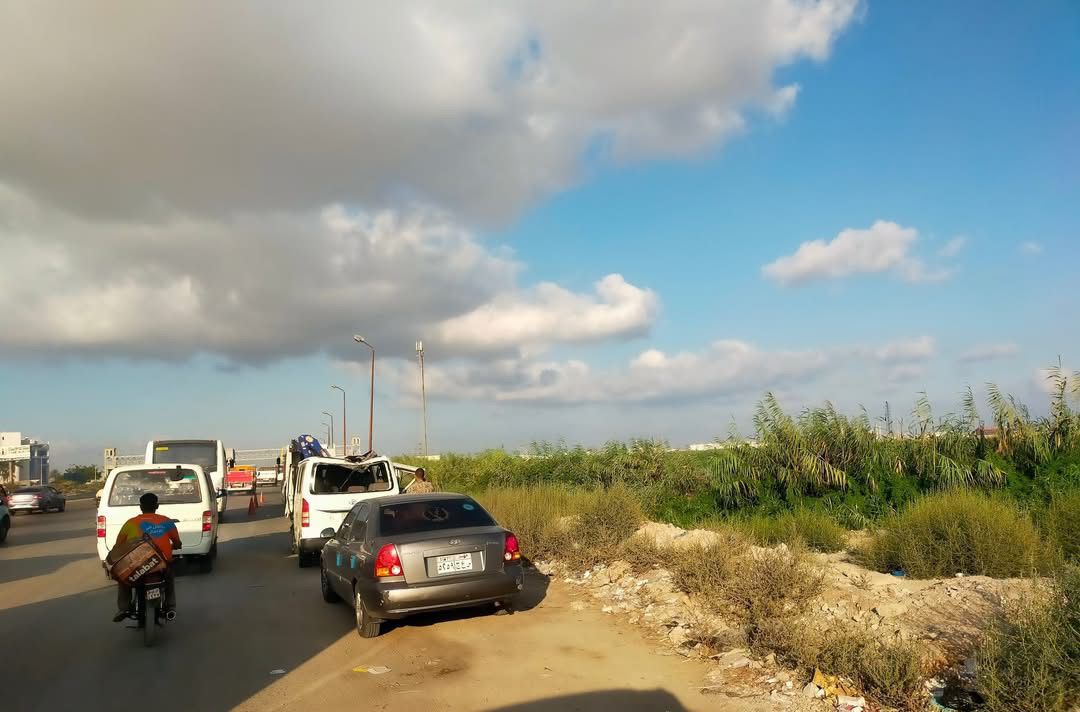 حادث تصادم عدد من سيارات الميكروباص أعلى طريق مصر اسكندرية الصحاروى
