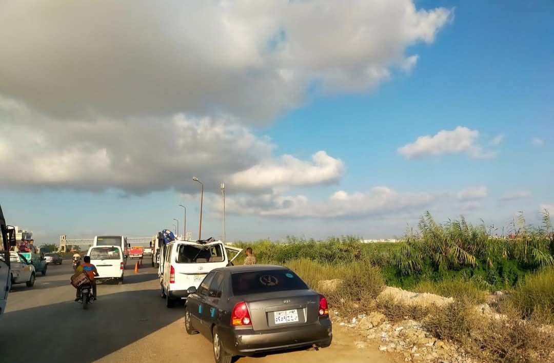 حادث تصادم عدد من سيارات الميكروباص أعلى طريق مصر اسكندرية الصحاروى