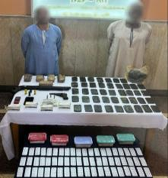 ضبط بؤر إجرامية لتجارة المخدرات والأسلحة ومصرع عنصرين خطرين في بني سويف والمنيا