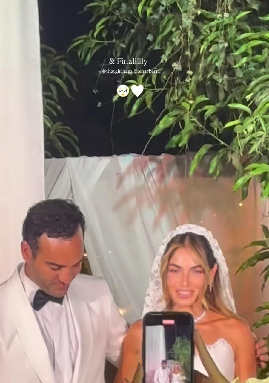 الصور الأولى من حفل زفاف الفنانة هاجر السراج