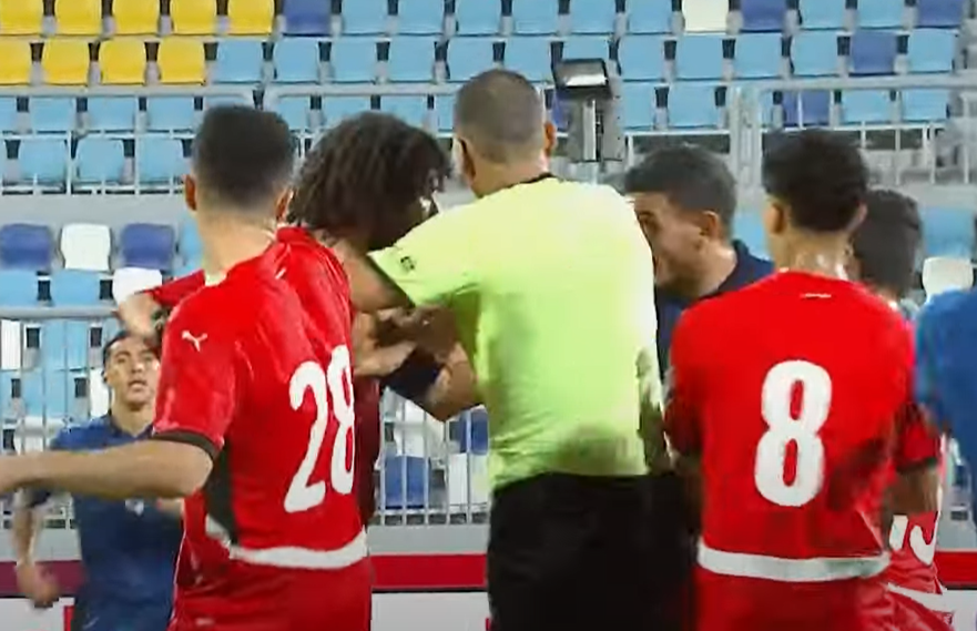 مشادة بين لاعبي منتخب مصر وتونس