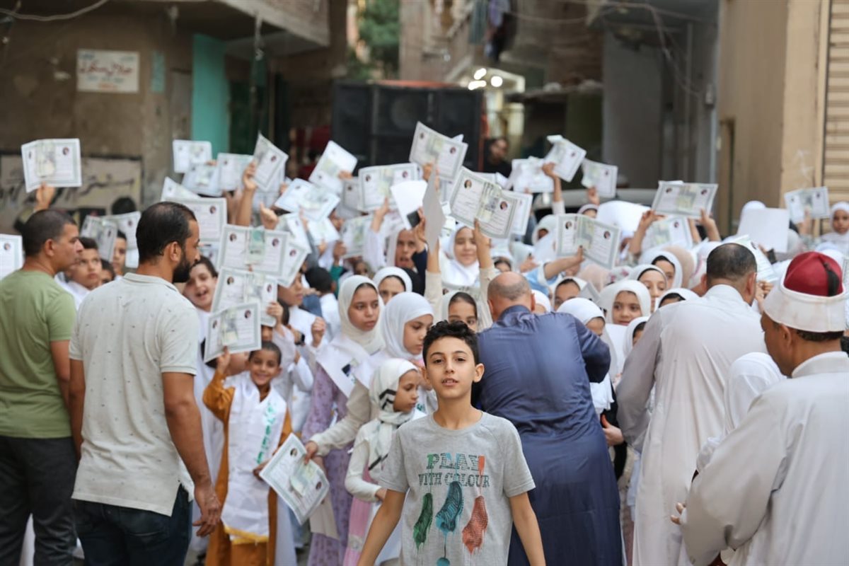 وزير الأوقاف يشهد احتفالًا لتكريم الأطفال حفظة القرآن بمسجد سيدي إبراهيم المتبولي بالمرج
