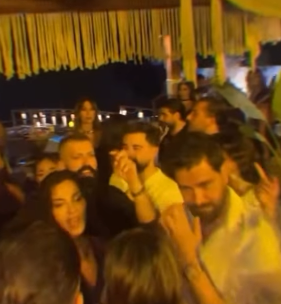 نادين نسيب ومعتصم النهار في عيد ميلاد المخرج جو بوعيد