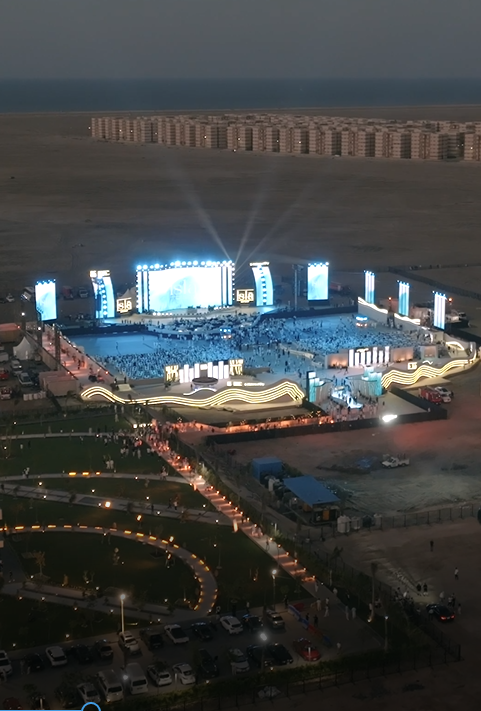 ليلية Isla تشعل المنصورة الجديدة عاصمة الساحل الشرقي احتفالًا بإطلاق المرحلة الثانية 