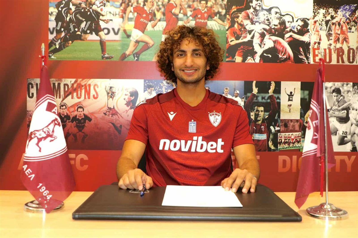 <strong>عمرو وردة لاعب فريق لايرسا اليوناني</strong>