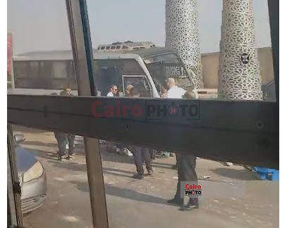 حادث تصادم أتوبيس علي محور المشير (1)