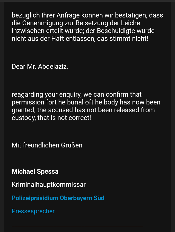 رد رئيس مفوضية الشرطة الألمانية