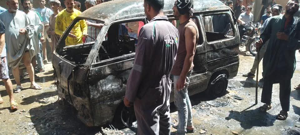 اندلاع حريق في سيارة ملاكي بديروط