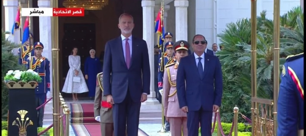 مراسم استقبال ملك وملكة إسبانيا بقصر الإتحادية