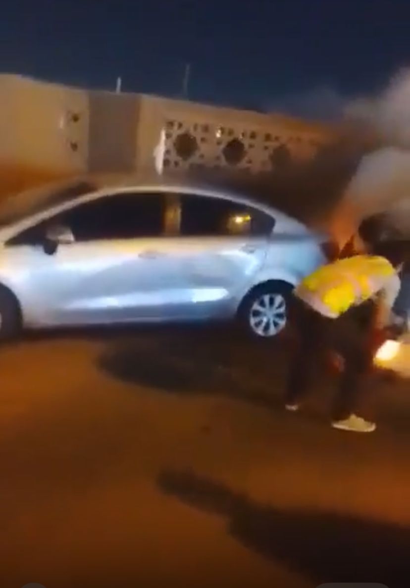 حريق سيارة بالامارات