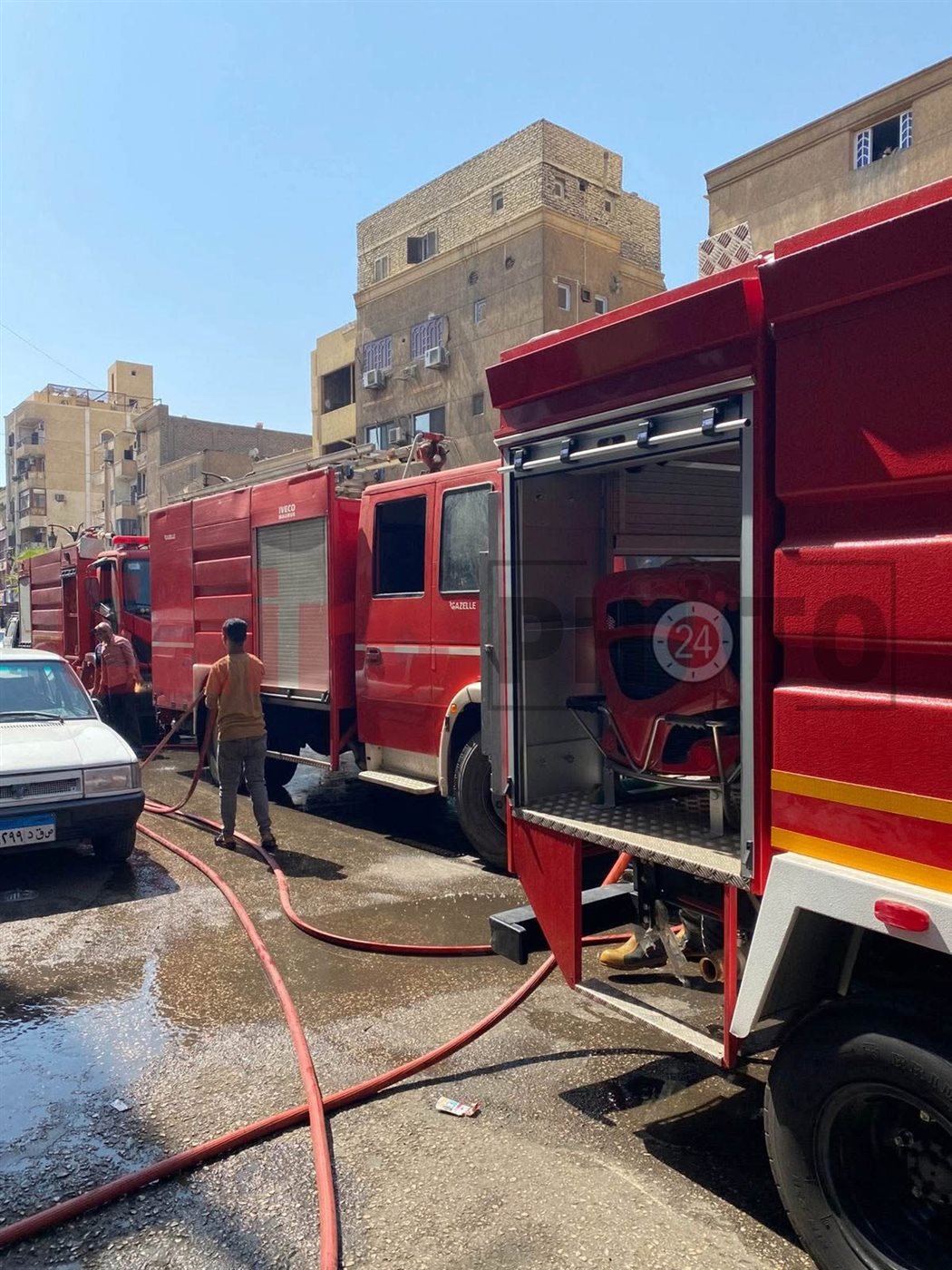 حريق بسطح أحد العقارات السكنية بالأقصر