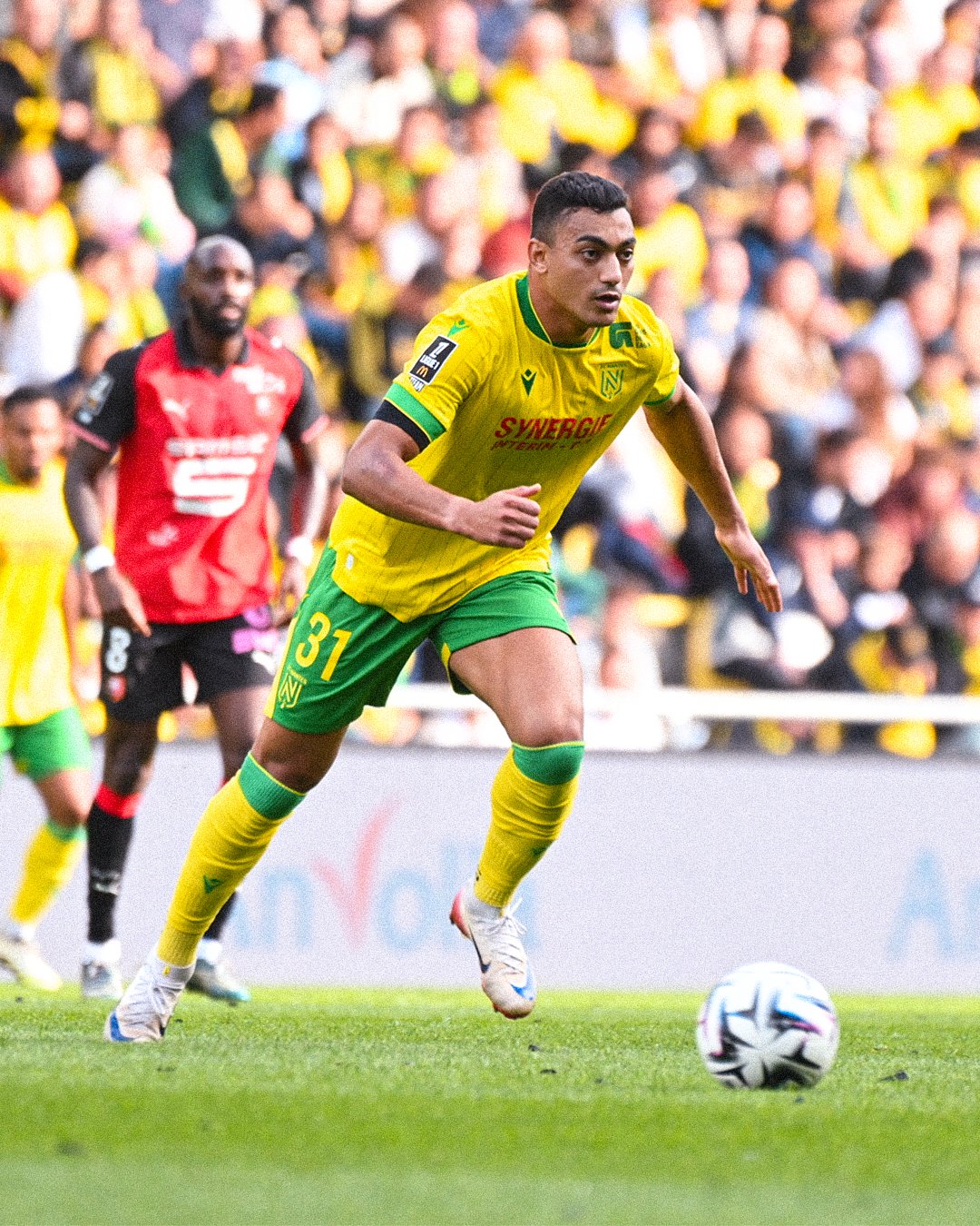 مصطفى محمد من مباراة نانت ورين في الدوري الفرنسي