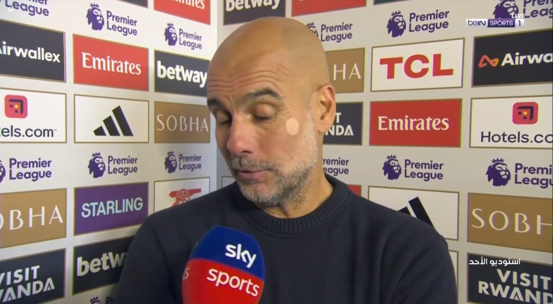 <strong>المدرب الإسباني بيب جوارديولا المدير الفني لفريق مانشستر سيتي</strong>