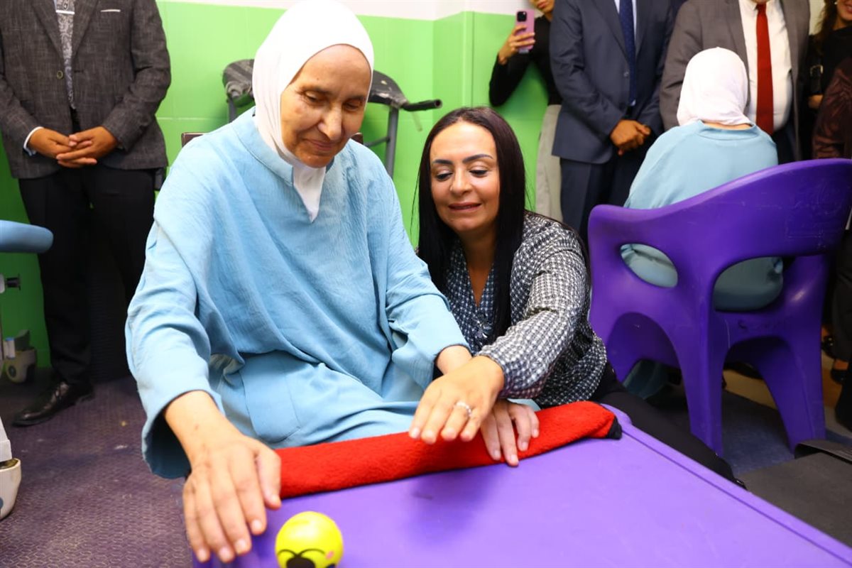 وزيرة التضامن خلال الافتتاح