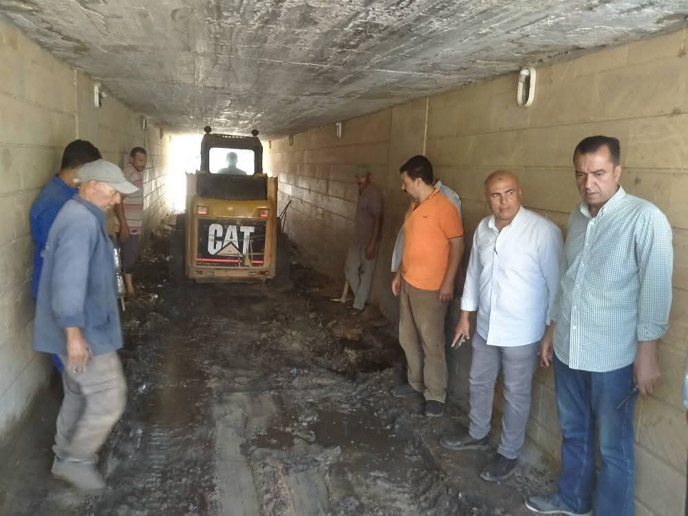 أعمال التطوير الحالية لنفق السكة الحديد بمنوف