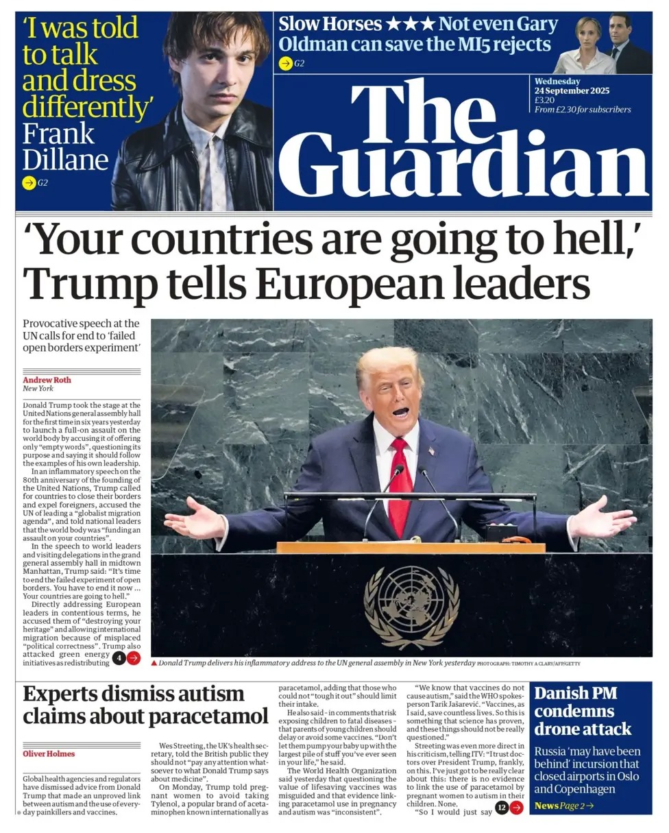 مانشيت صحيفة الجارديان البريطانية